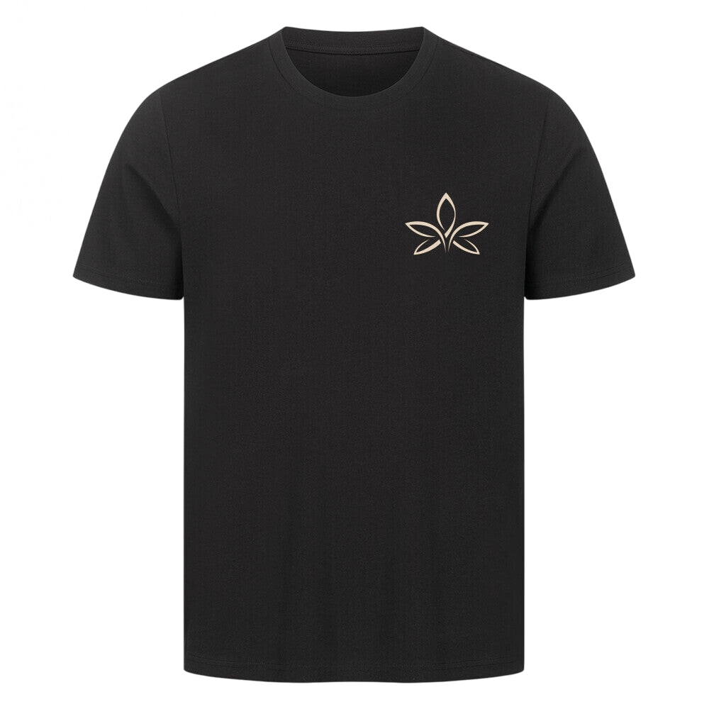 Shirt Schwarz mit The Happy Cannabis Logo für ein gemütliches, leichtes Tragegefühl.