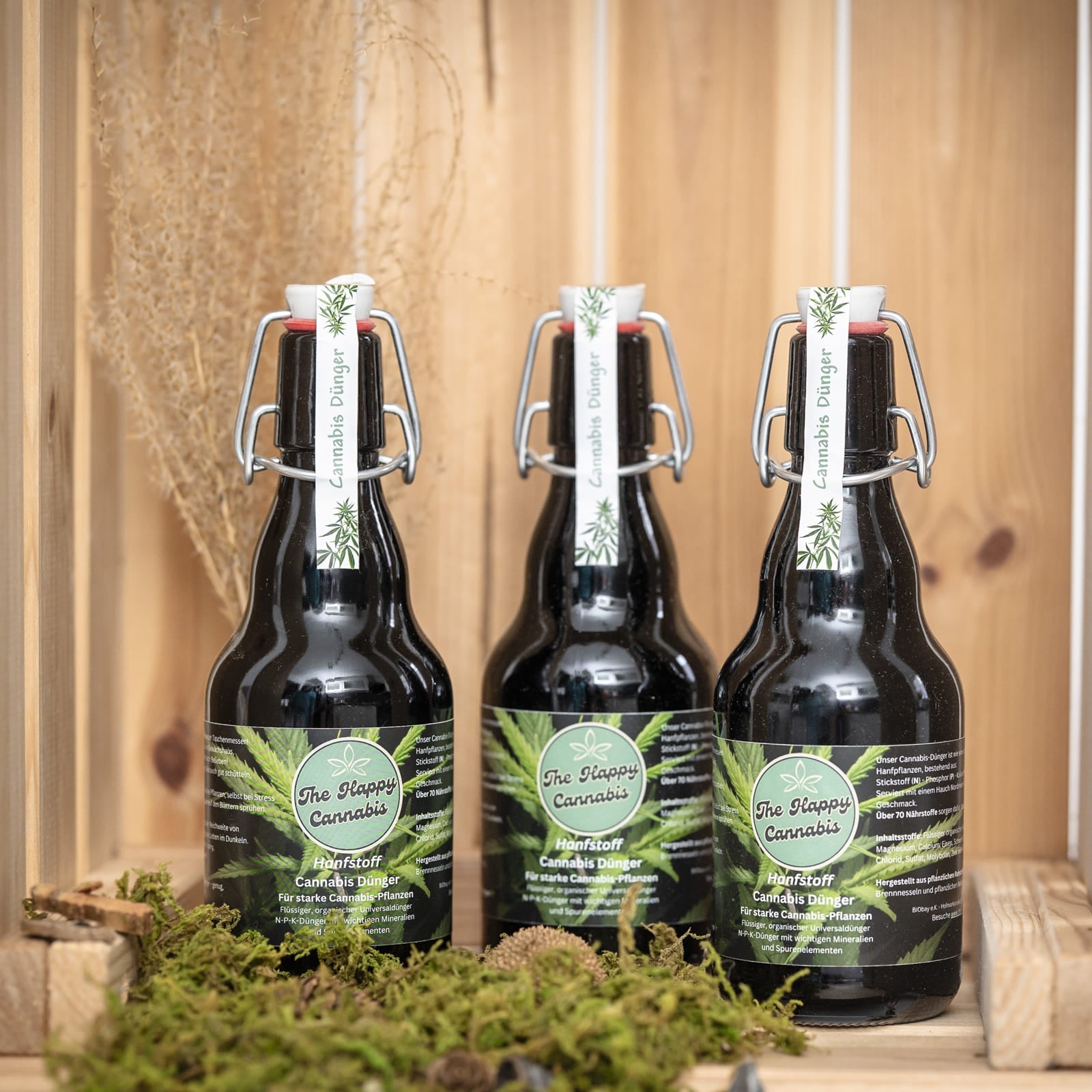 3x Cannabis Universaldünger Hanfdünger im 3er Set Bierflasche abgefüllt  